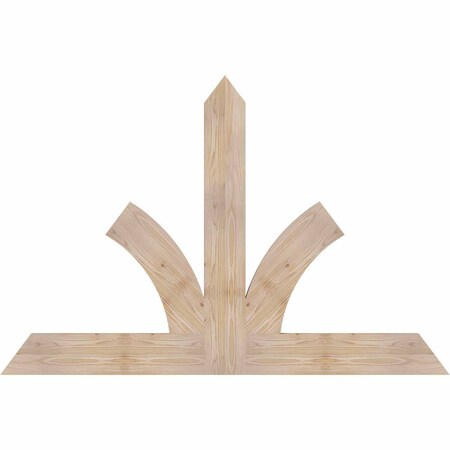 Ekena Millwork Richland Smooth Timber Gable Bracket, Douglas Fir, 60"W x 40"H x 1 1/2"D x 5 1/2"F, 16/12 Pitch GBW060X40X0206RIC00SDF